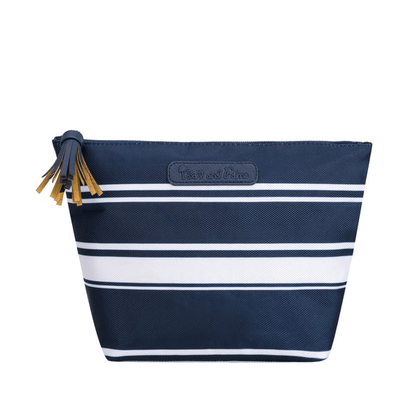 Navy Stripe Cosmetic Bag